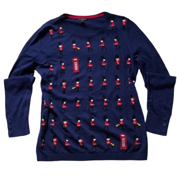 CUTE Ugly Christmas Sweater with Toy Soldiers London Nutcracker by Talbots - Picture 8 of 16